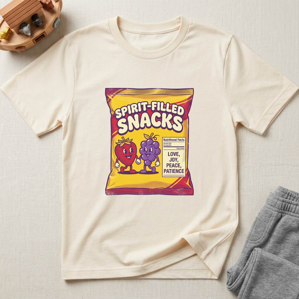 Spirit-Filled Snacks Kids Christian Shirt