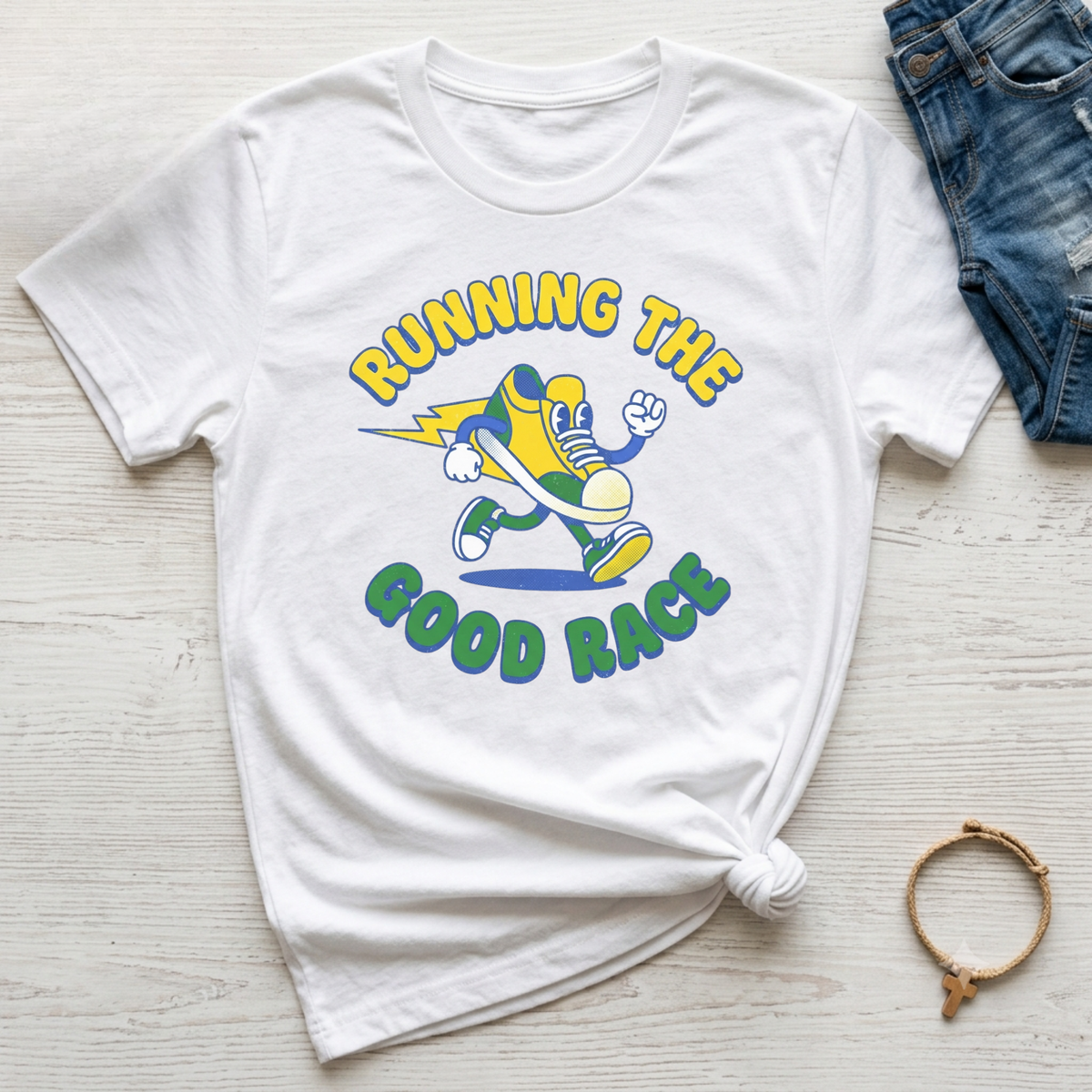 Kids Christian Running the Good Race T-Shirt