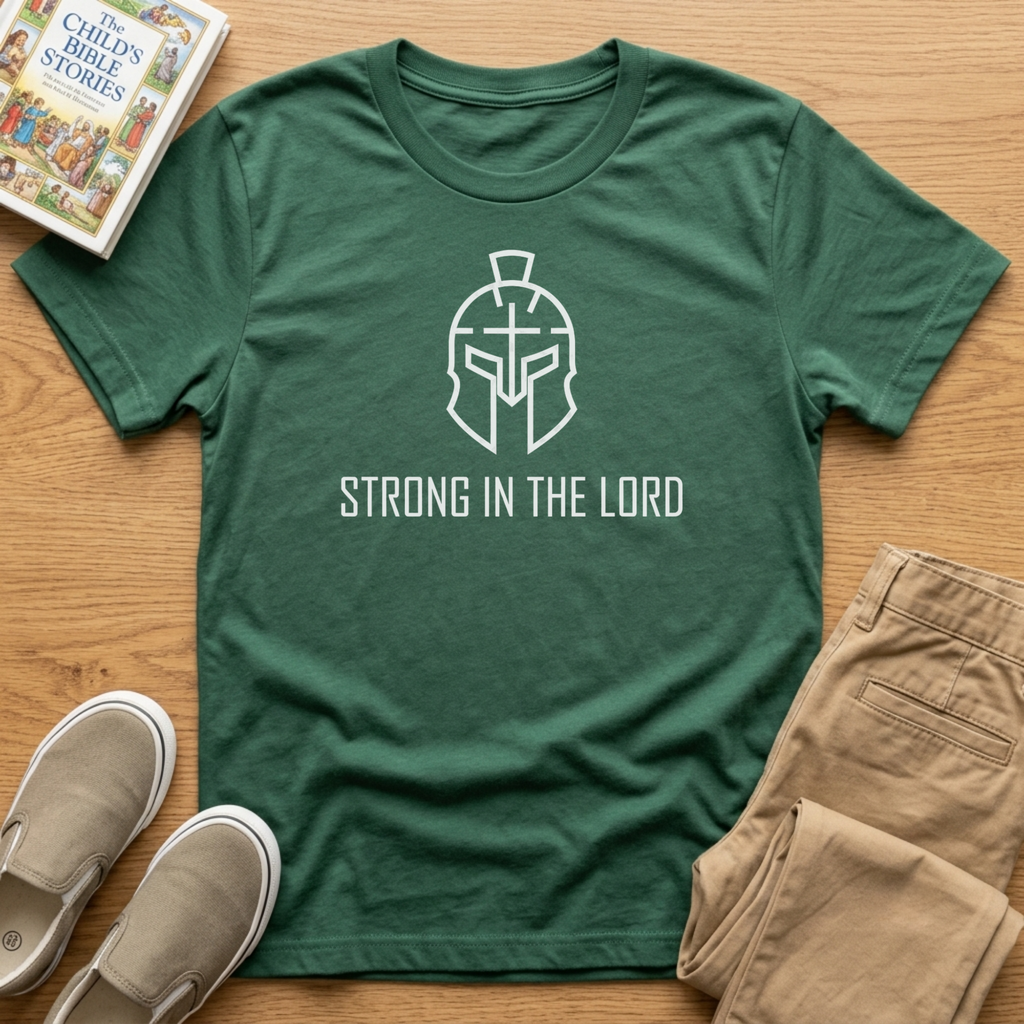 Kids Strong in the Lord Christian Shirt | Ephesians 6:10
