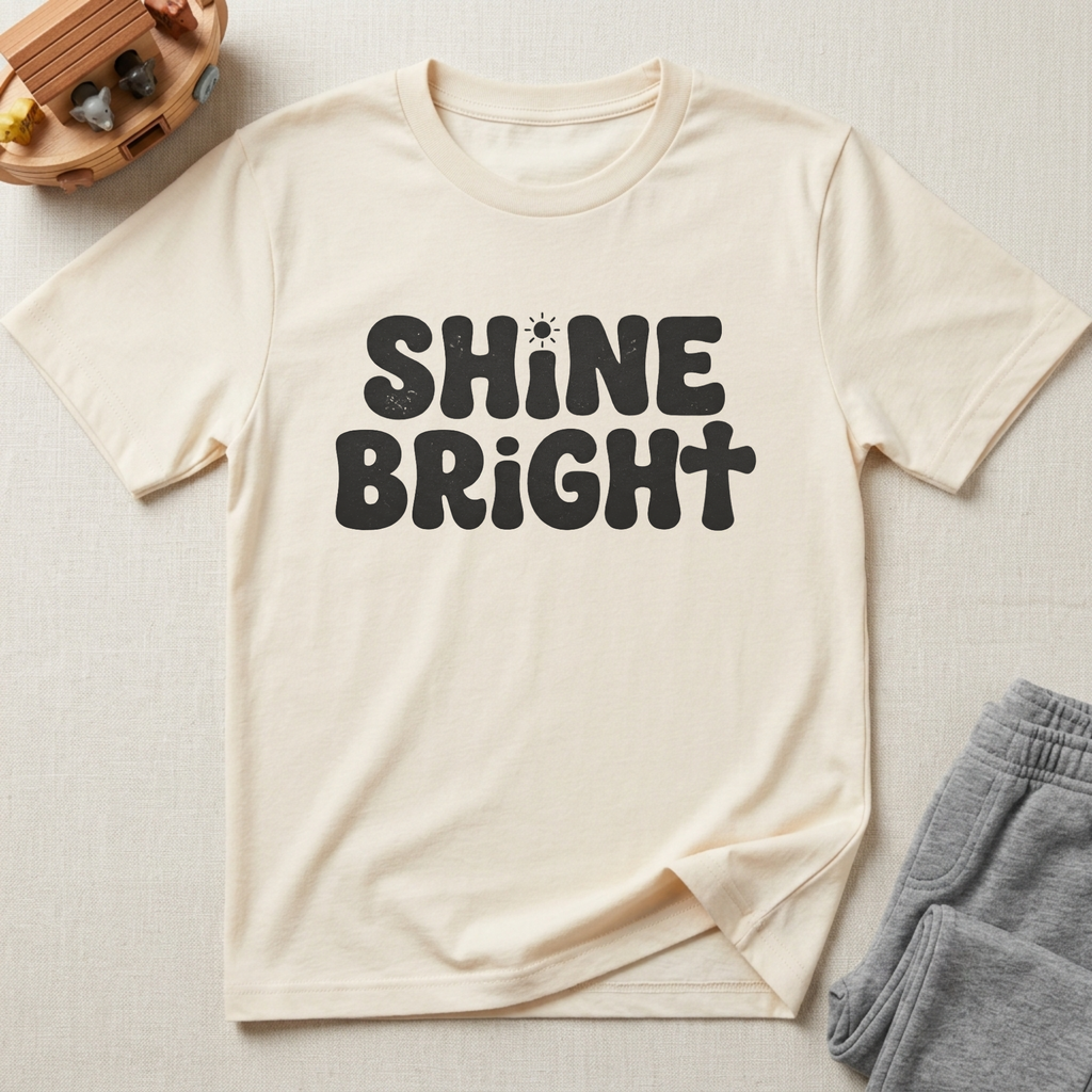 Shine Bright Kids Christian Shirt