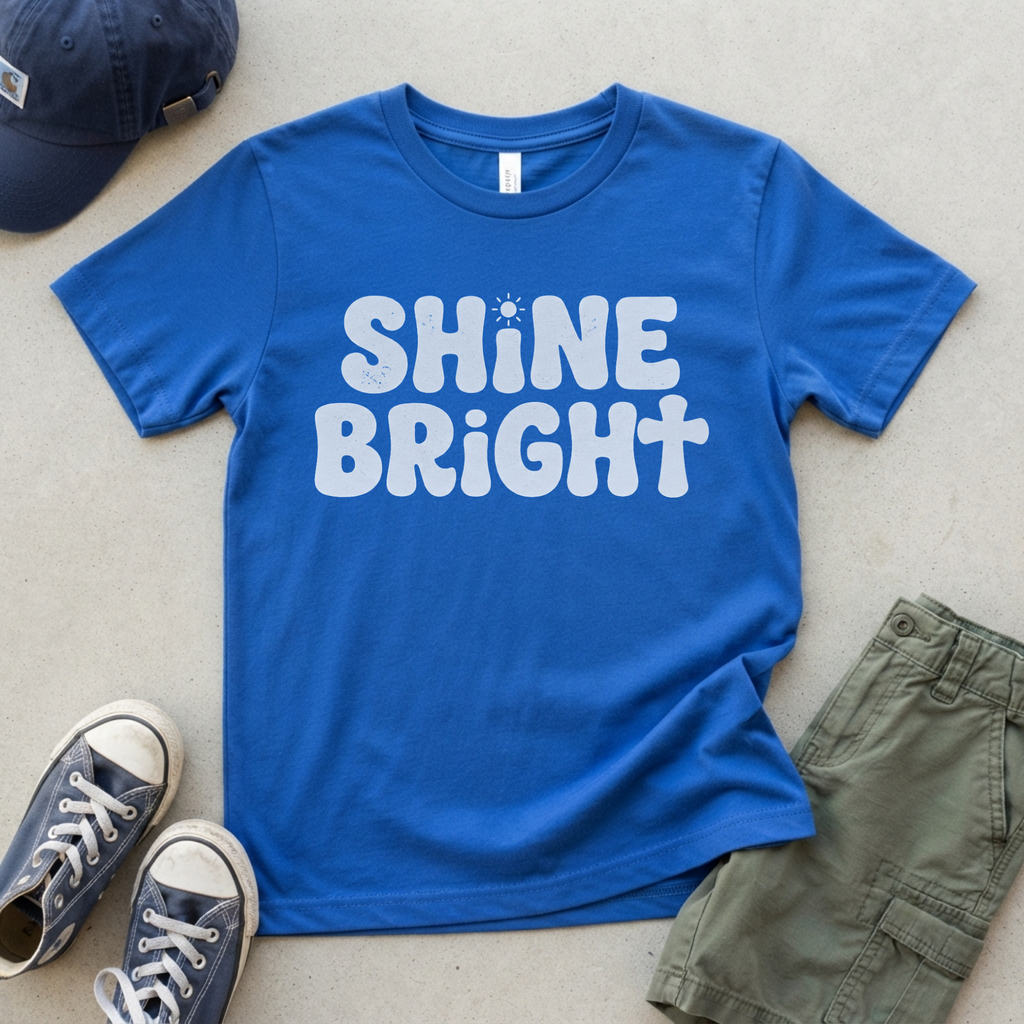 Shine Bright Kids Christian Shirt
