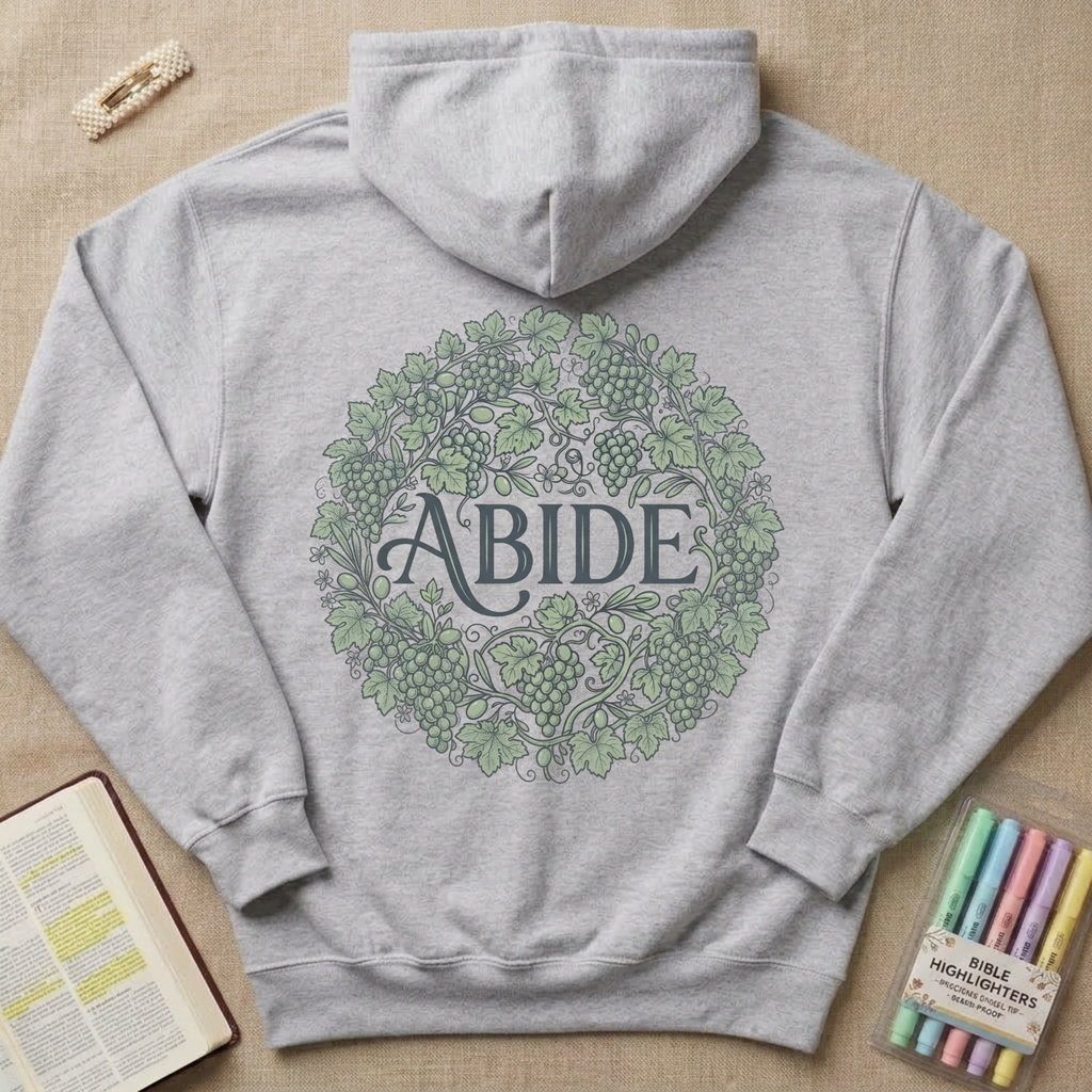 Abide Vine & Branches Christian Hoodie