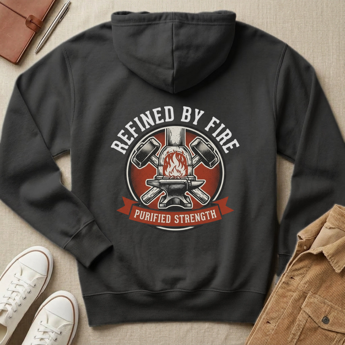 Refined by Fire Christian Hoodie