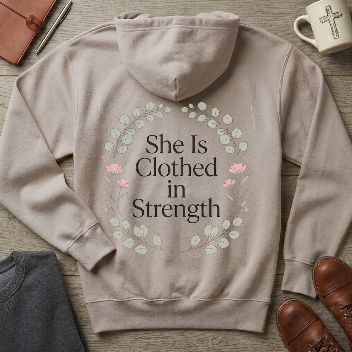 She Is Clothed in Strength Hoodie