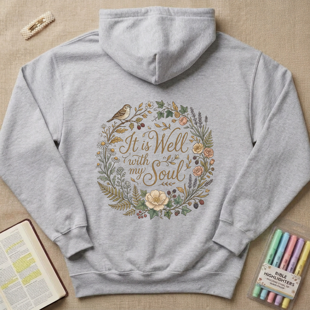 It is Well Floral Hoodie