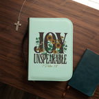 Joy Unspeakable Floral Zippered Bible Case